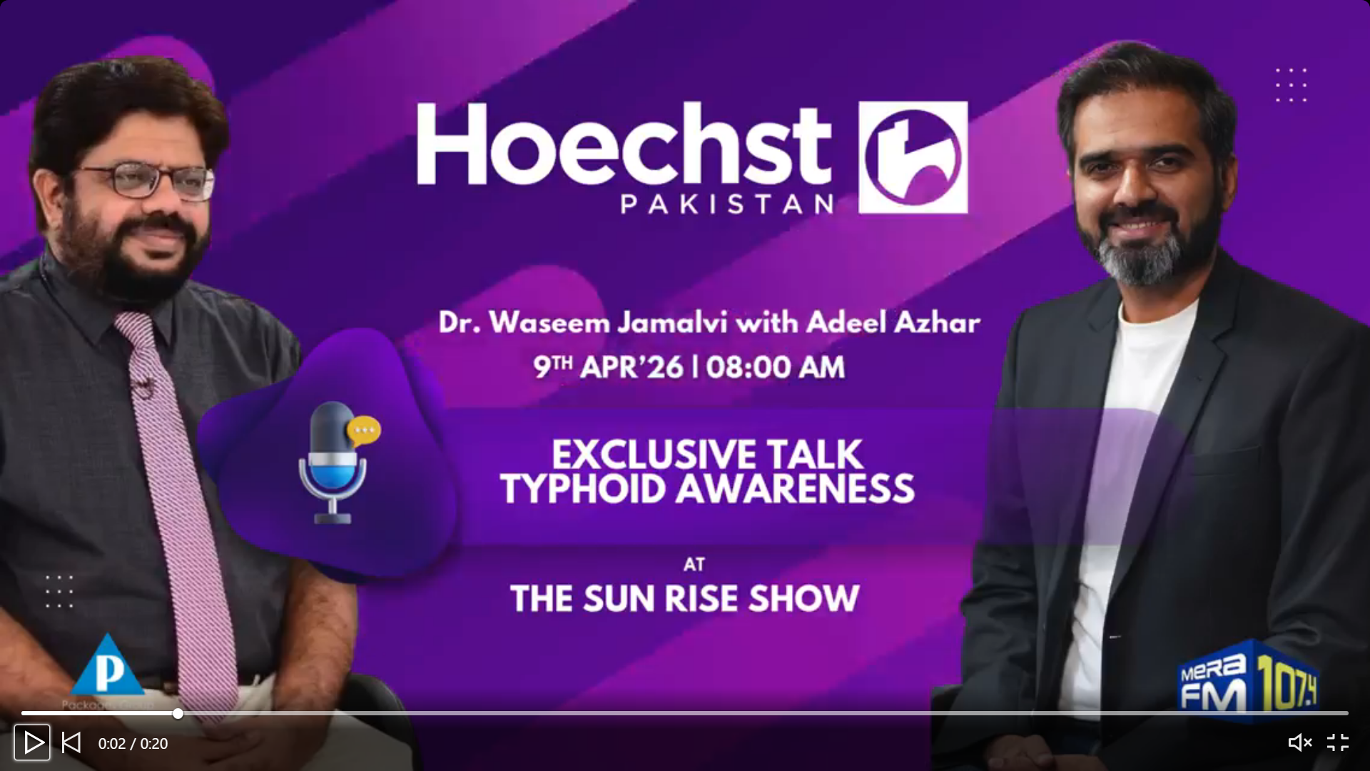 Exclusive Talk on Typhoid awareness on Mera Fm 107.4: