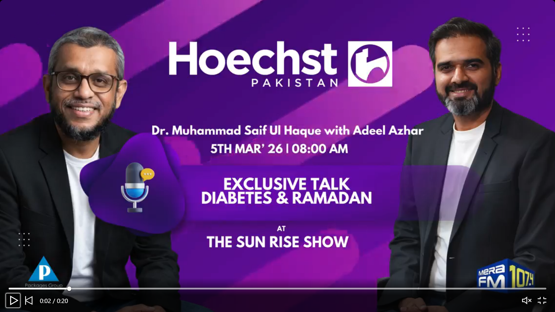 Diabetes & Ramadan Awareness: Expert Insights Shared on FM 107.4: